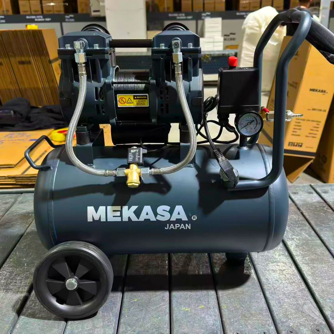 Mekasa 24L Oil-Free Air Compressor with 100% Copper Motor - Image 2