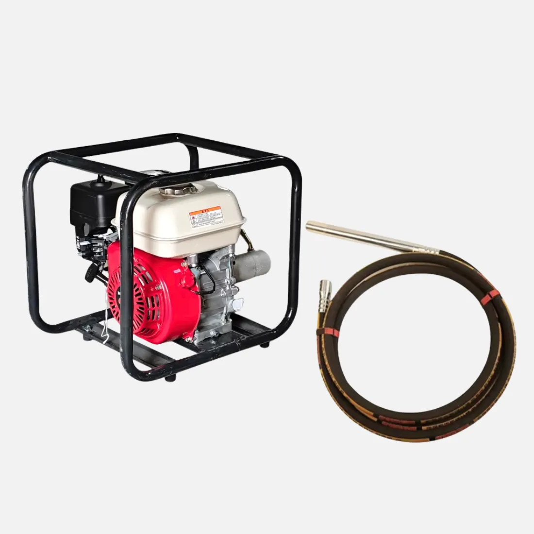 6.5HP Gas Powered Concrete Vibrator with 35mm x 20ft Flex Shaft